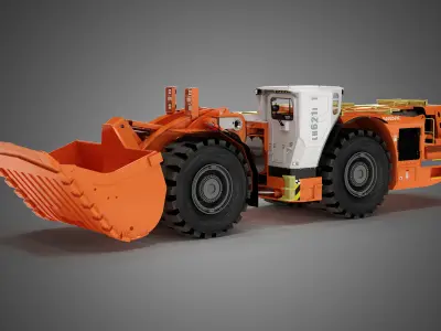 Underground Mining Loader LH621i Rigged 3D model