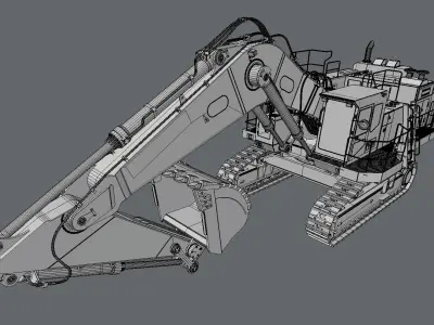 Excavator Hitachi EX1200-7 3D model