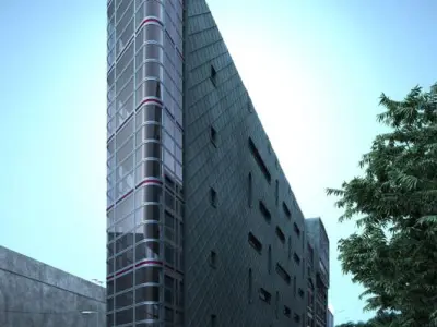 Photorealistic Commercial Building Collection 3D model purchase