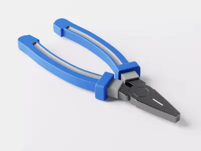 Combination Plier Low-poly 3D model