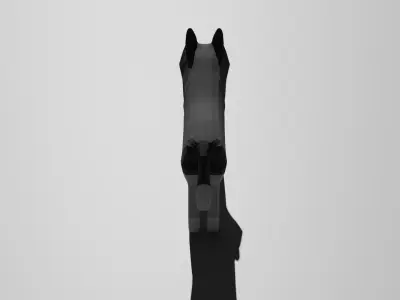 Wolf Low-poly husky 3D model