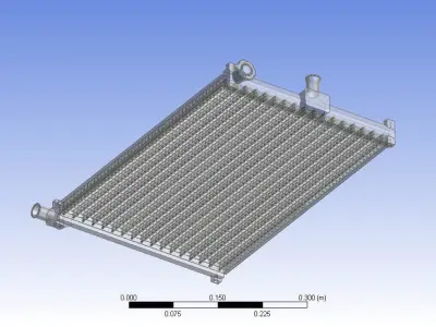 Radiator 3d mechanical assembly model 3D model