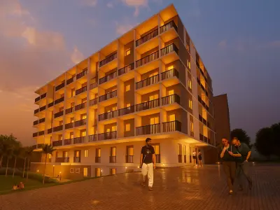 8 Floor Modern Hotel Building SketchUp and Lumion 3D Model 3D model