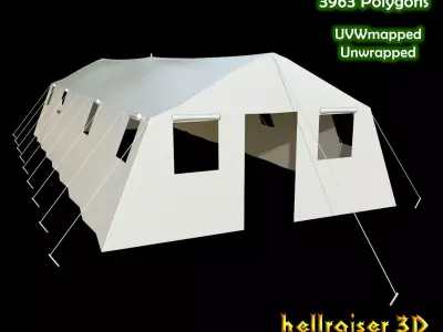 Military Tent - 5 Low-poly 3D model