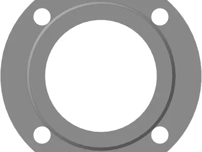Flange Collection PN6 DN15 - DN600 18 pieces 3D model