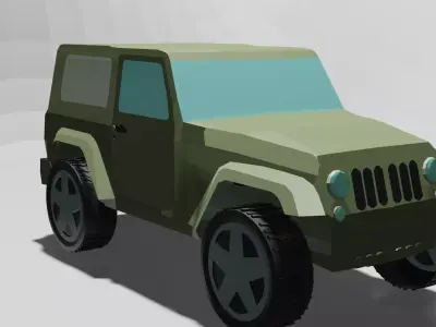 Jeep Wrangler 2007 Low-poly 3D model