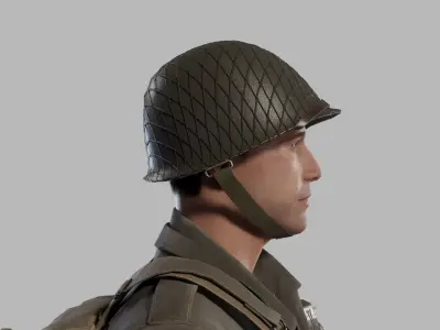 WW2 US Soldier Low-poly 3D model purchase