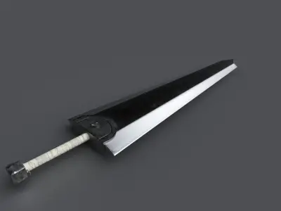Guts DragonSlayer Sword From Berserk Low-poly 3D model