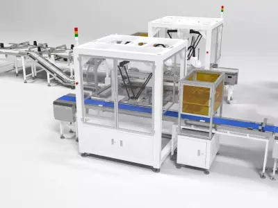 Industrial equipment-production line 3D model