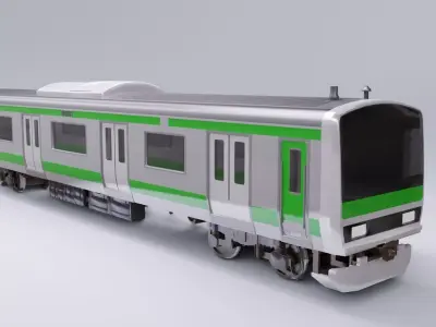 Japan Railway Train model in Blender 3D 3D model