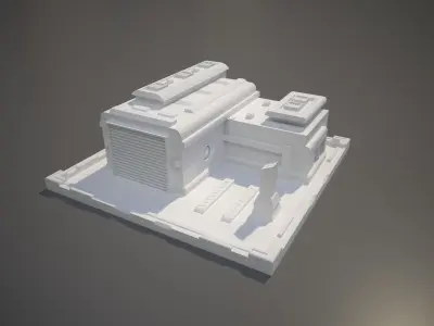 Miniature Tank Factory Building 3D print model purchase