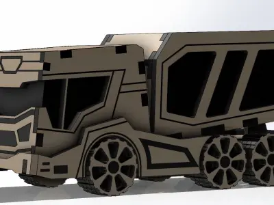 Laser cut truck model 3D print model