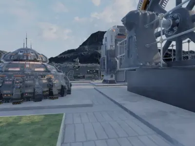 Futuristic Industrial Complex 3D model