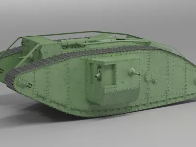 Tank MK 4 Male Green 3D model