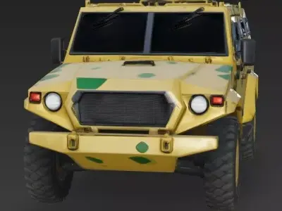 Realistic Armored Personnel Carrier 3D Model Low-poly 3D model