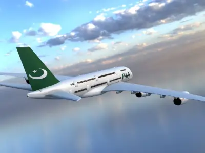 Airbus a380 Low-poly 3D model purchase