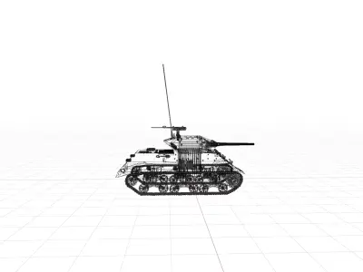 US M10 Tank Destroyer 3D model