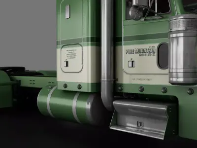 Peterbilt 379 Semi Truck - Complete Model 3D model