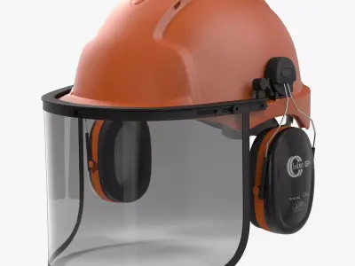 Safety Helmet 2 Orange 3D model