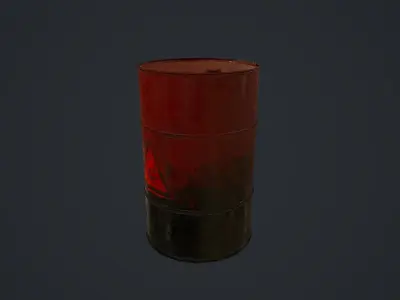 Metal Barrel Low-poly 3D model order