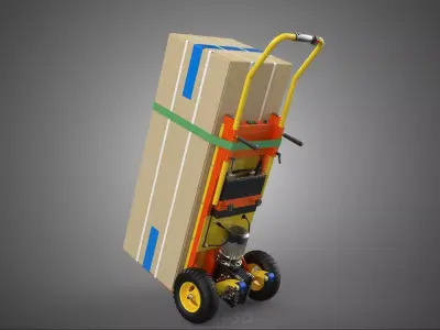 FOLDING BED PLATE HANDTRUCK POWERED ELECTRIC HEAVY DUTY CART KIT 3D model