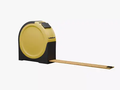Metal retractable measuring tape 3D model