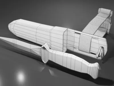 Dving Knife Low-poly 3D model