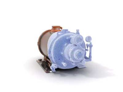 Steampunk Boiler with Gauges and Pipes Model Pack Low-poly 3D model