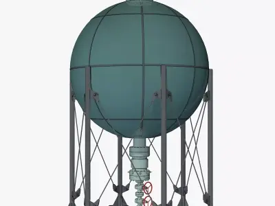 Industrial Storage Spherical Tank 3D model