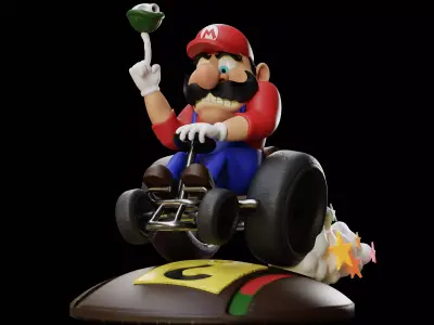 Mario Kart 3D Model 3D print model