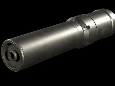 Nosler SR-30TI Supressor Low-poly 3D model