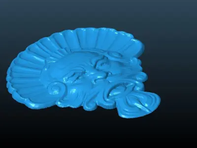 Neptune 3D model head of greek god 3D print model