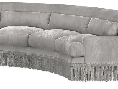 baker furniture yves U sofa 3D model