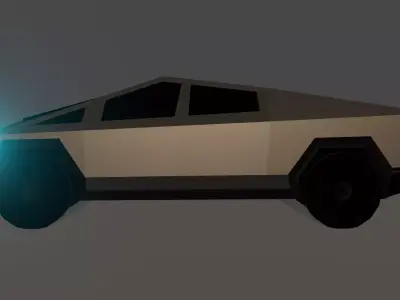 Tesla Cybertruck Low poly version Low-poly 3D model