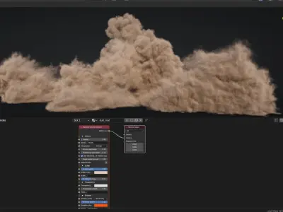 VDB Animated Dust Explosions Collection 3D Model Pack