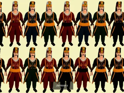 Collection of Ottoman 3D Model Pack