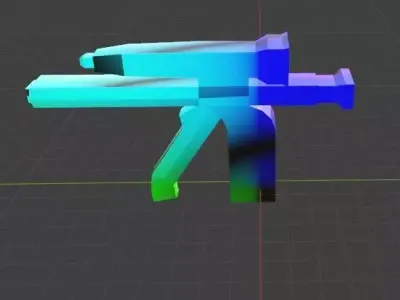 Rainbow Gun Free low-poly 3D model