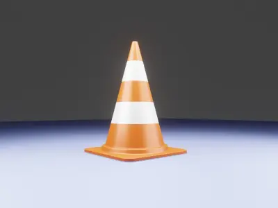 Traffic Cone 3D model by surya-vardhan