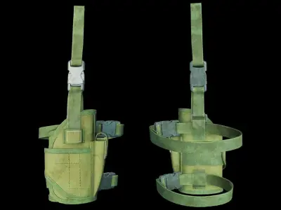Tactical Holster Low-poly 3D model
