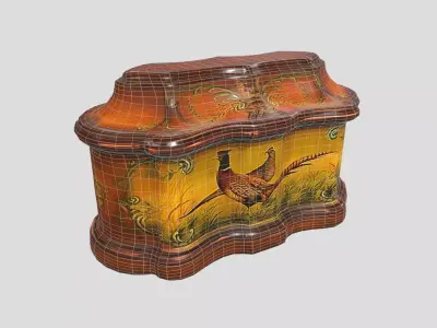 Old gift box  Low-poly 3D model