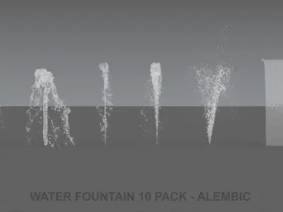  10 PACK Water fountain jet - Animated 