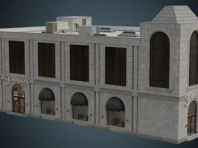 Building 25 Low-poly 3D model