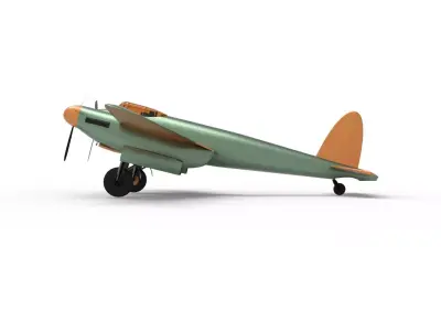 De Havilland Mosquito Low-poly 3D model