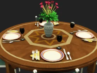 Dining table 3D model