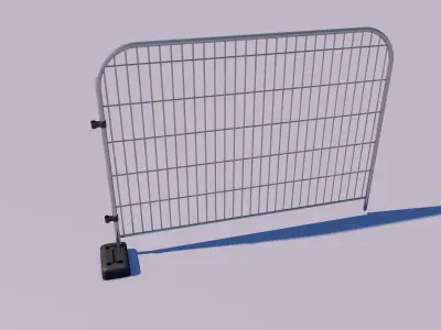 Low Poly UV Mapped Heras Fencing Low-poly 3D model