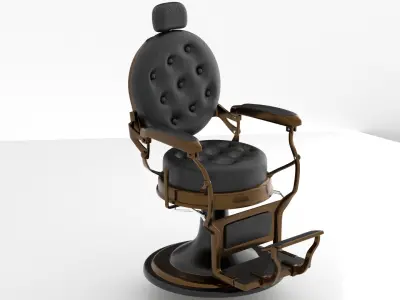 Alesso Professional Barber Chair black 3D model