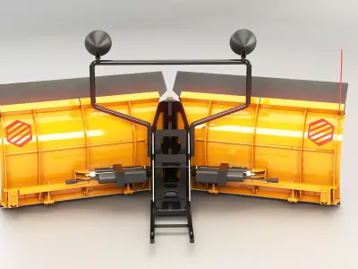 Snowplow V Blade Low-poly 3D model