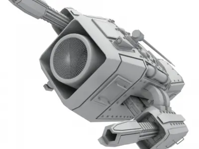 medium sentry drone 3D model