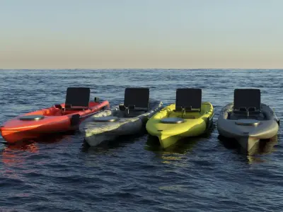 Kayak 3D model 3D Model Pack