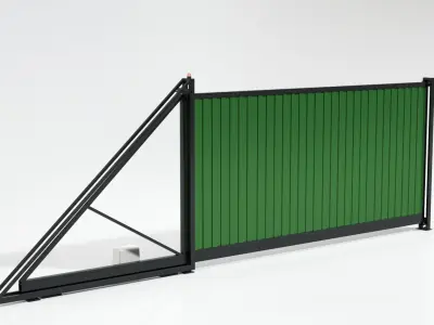Sliding gates 3D model from CGTrader